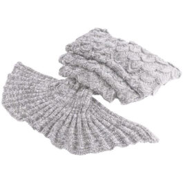 Koc ogon syreny biały